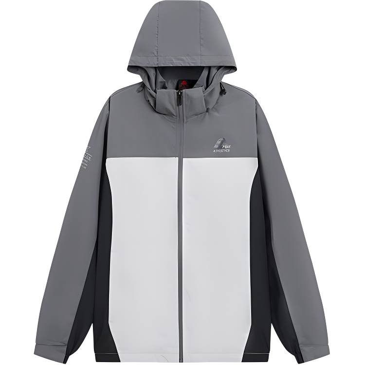 PEAK Variety Training Collection Athleisure Minimalist Style Hooded Letter Fleece Lined Trench Coat Men's