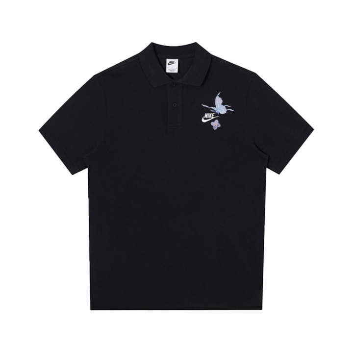 Nike Nike Polo Shirts Men's Black Polo Collar Moderate Straight Fit