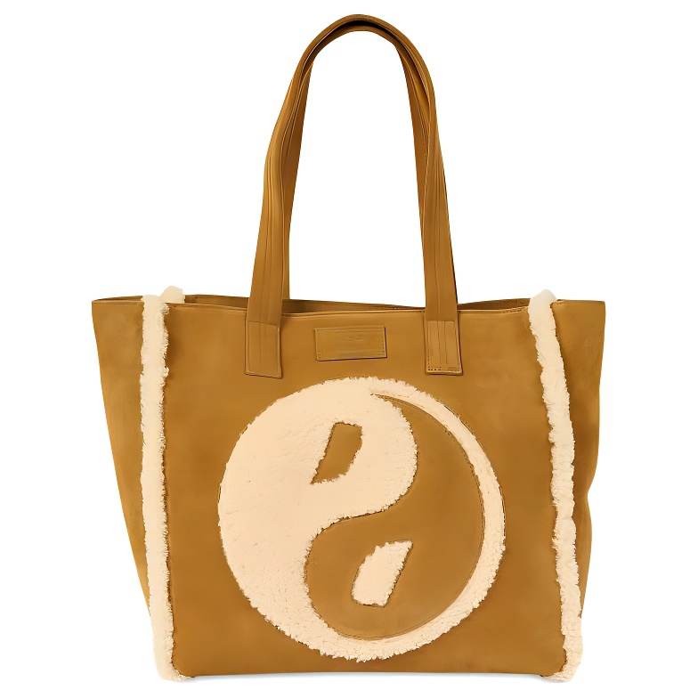 PALACE × UGG Collaboration Sheepskin Shoulder Bag Women's Light Brown