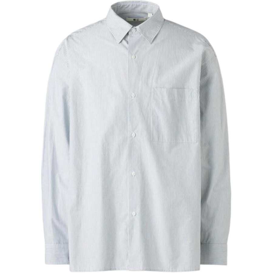 UNIQLO Shirts Unisex Turquoise Lapel Moderate