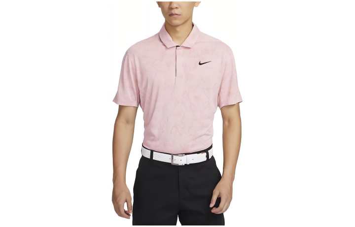 Nike Nike Dri Fit Polo Shirts Men's Oxford Pink Polo Collar Moderate Straight Fit