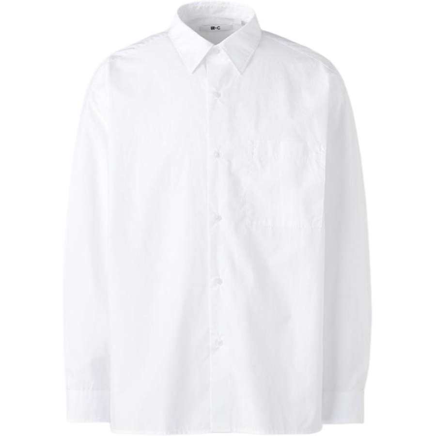 UNIQLO Shirts Unisex White Lapel Moderate