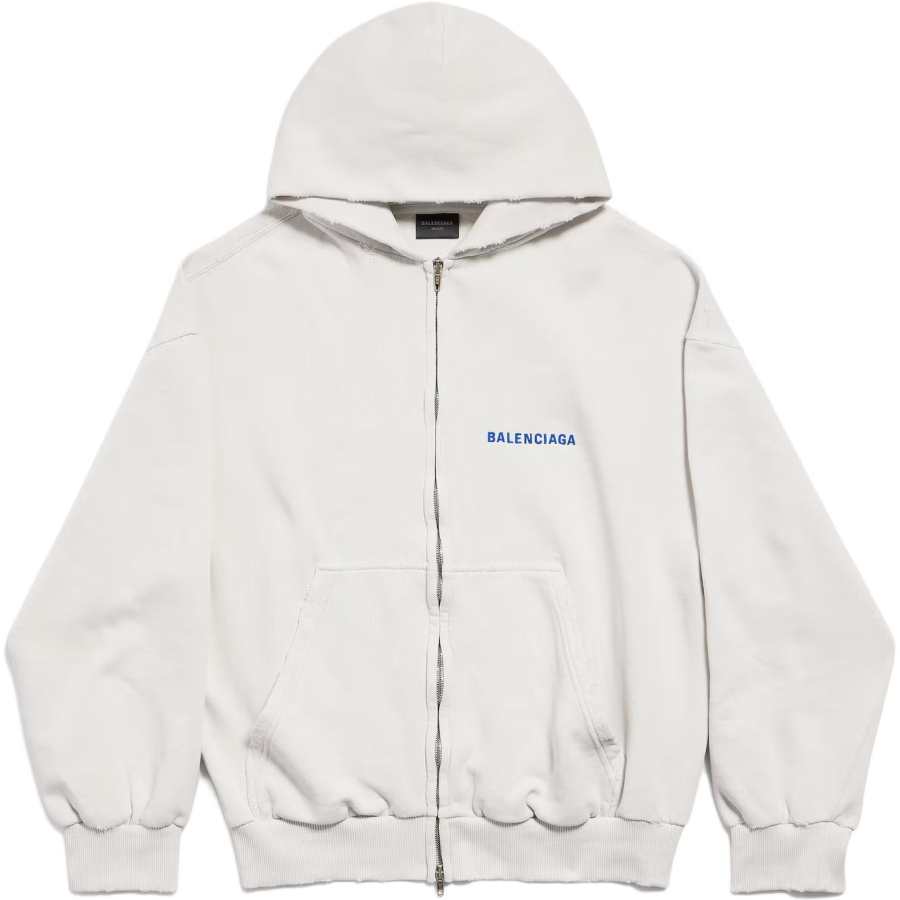 Balenciaga Logo Embroidered Zip Up Jacket