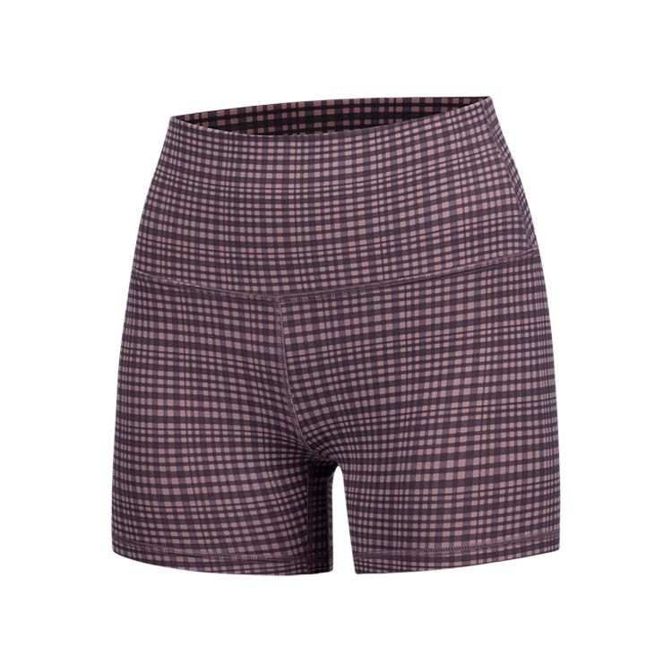 Lululemon Align Yoga Shorts 4' Women's Desert Rose Brown Pink Ombre Glossy Plaid