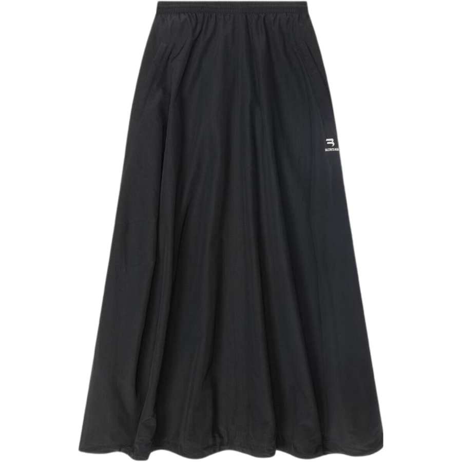 Balenciaga FW22 Casual Long Skirt Women's Black