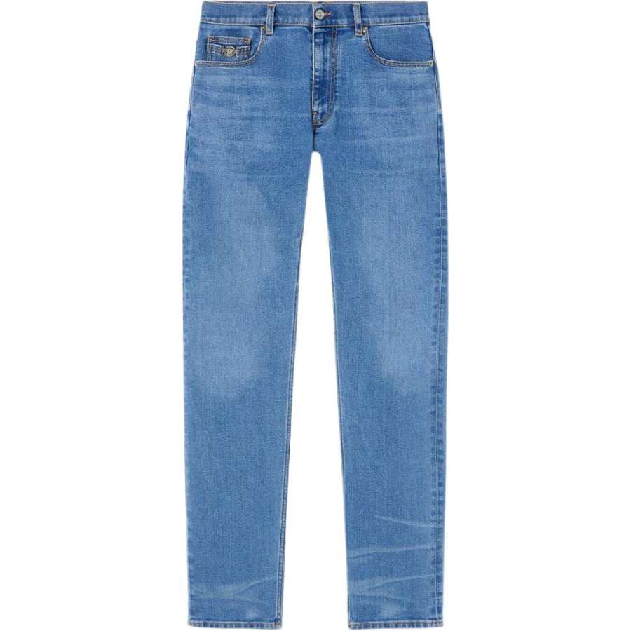 VERSACE VERSACE Logo Patch Denim Jeans