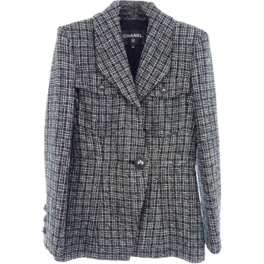 CHANEL 19P Jackets & Coats Women's Gray Black