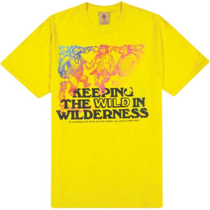 Nike Nike T Shirts Men's Yellow Crew Neck