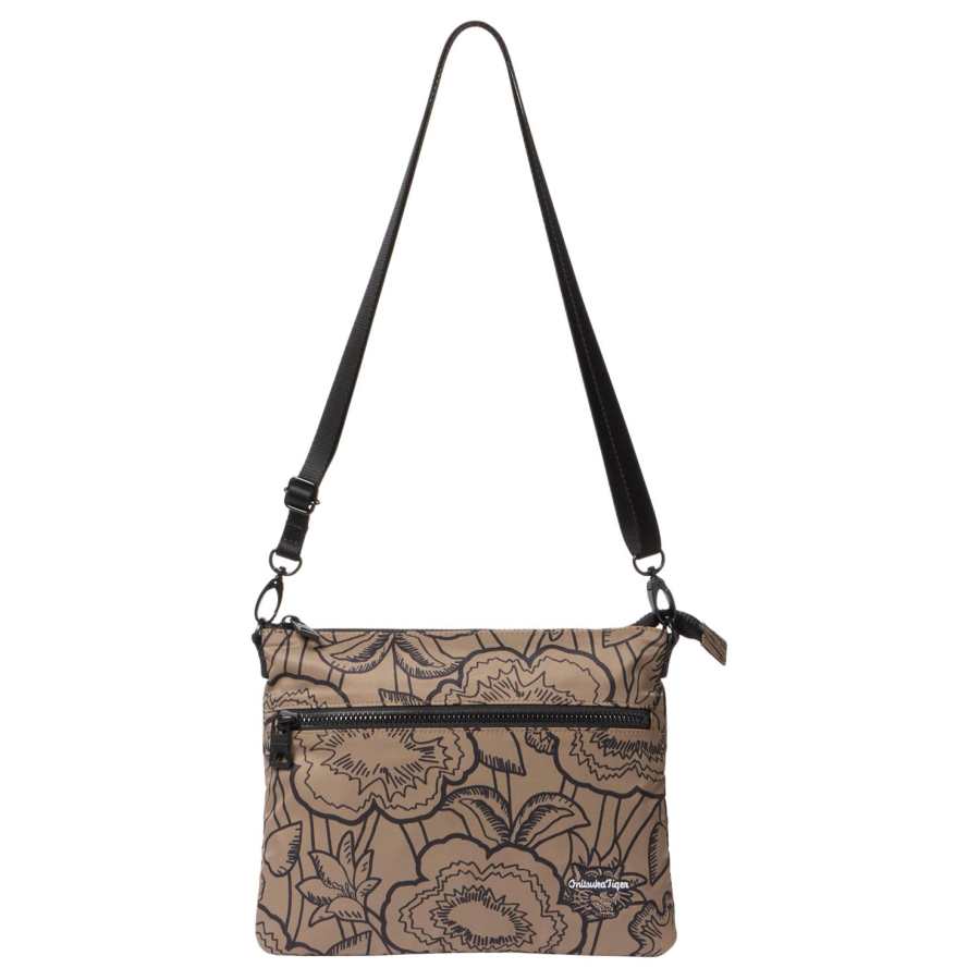 Onitsuka Tiger Label Crossbody Bag, Shoulder Bag Regular Unisex Light Brown