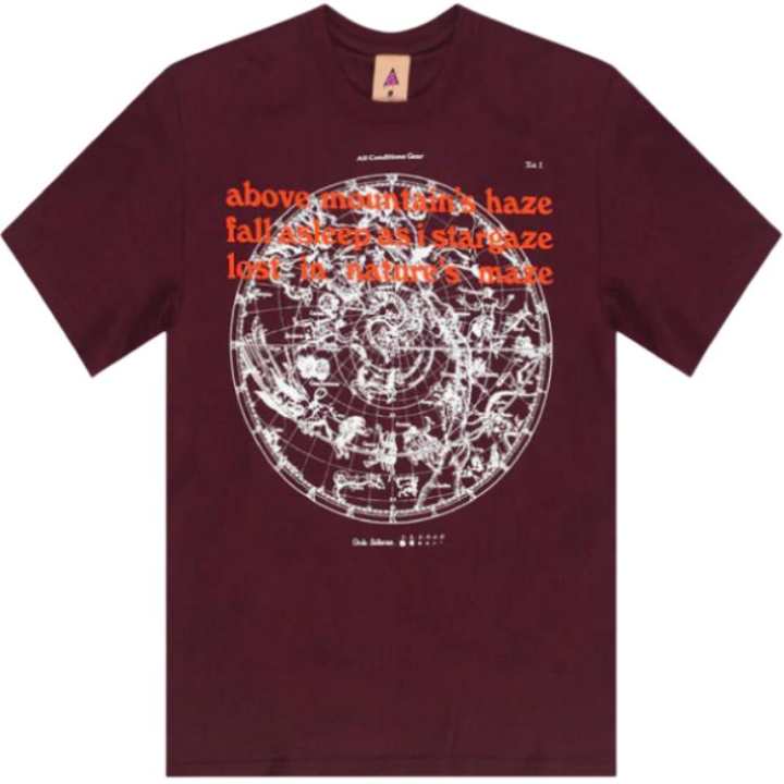 Nike Nike T Shirts Men's Burgundy Crew Neck