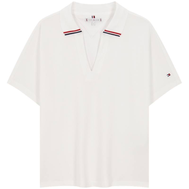 Tommy Hilfiger T Shirts Women's V Neck Moderate