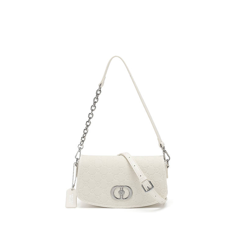 SEPTWOLVES Pu Crossbody Bag, Shoulder Bag Regular Women's Ecru