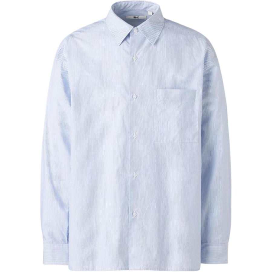 UNIQLO Shirts Unisex Pink/Blue Lapel Moderate