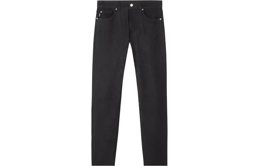 VERSACE VERSACE Jeans Men's Black Moderate Straight Fit Pants