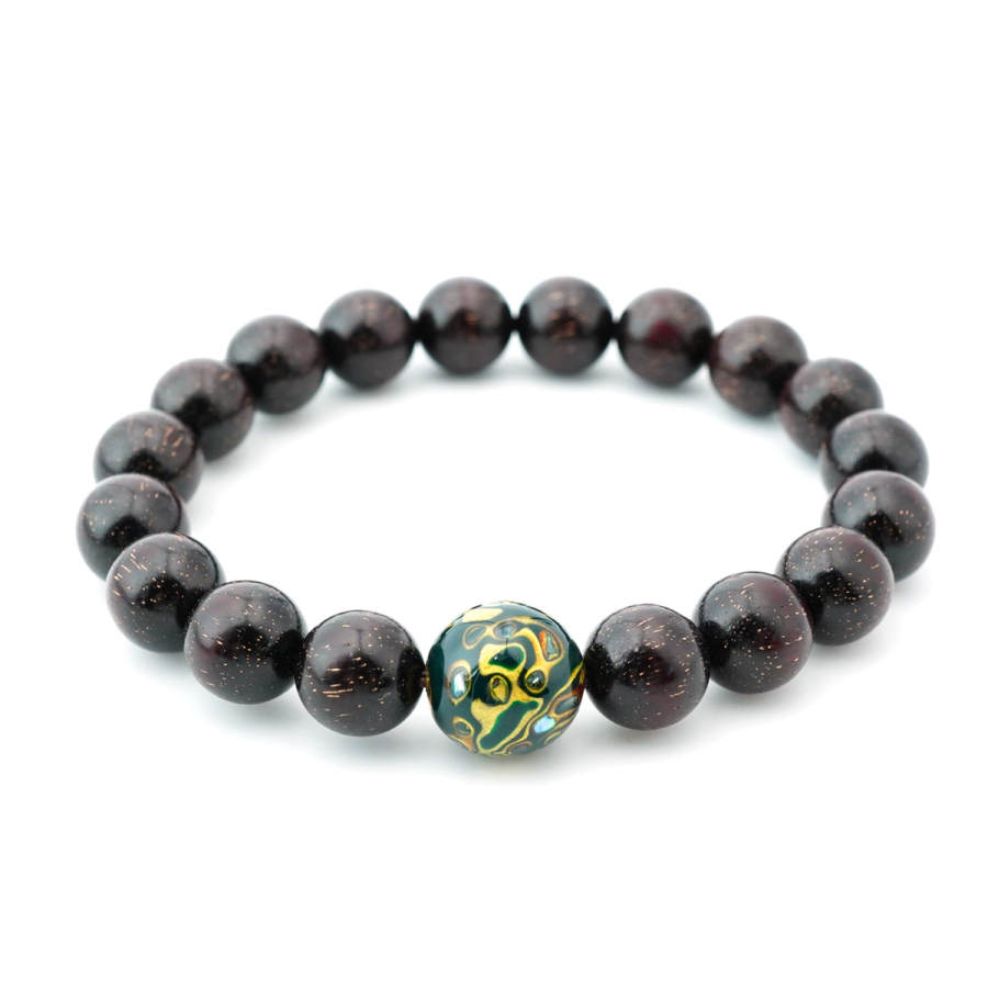 PAUL COSTELLOE Pterocarpus Lacquer Bead Beaded Bracelet Unisex