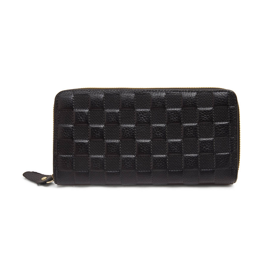LAORENTOU Top Grain Cow Leather Men's Wallet Men's Black