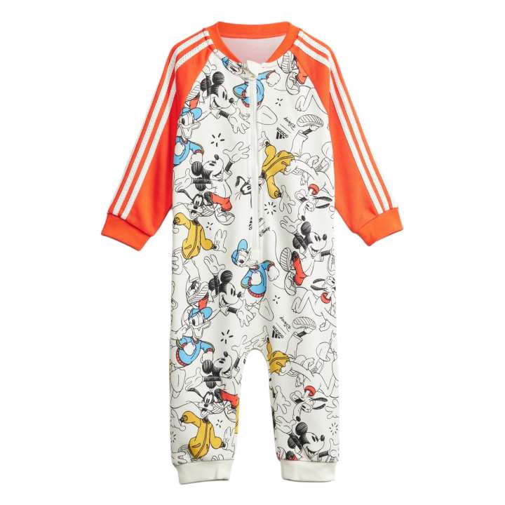 Adidas Adidas x Disney Collaboration, Kids' Apparel Mickey Mouse Bodysuit Coverall Baby White