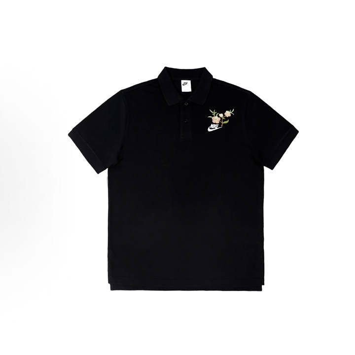 Nike Nike Polo Shirts Unisex Black Polo Collar Moderate Straight Fit