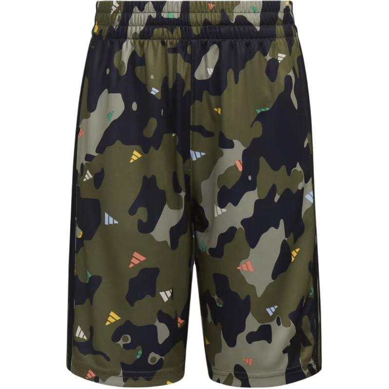 Adidas Adidas Kids' Apparel Aeroready Elastic Waistband Camo Shorts Kids' Olive