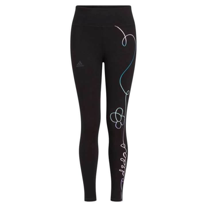 Adidas Adidas Kids' Apparel Linear Grphic Tight Leggings Kids' Black
