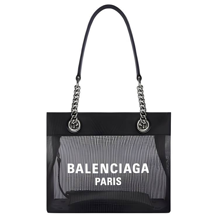 Balenciaga Mesh Tote Bag, Shopping Bag, Shoulder Bag, Handbag Small Women's Black
