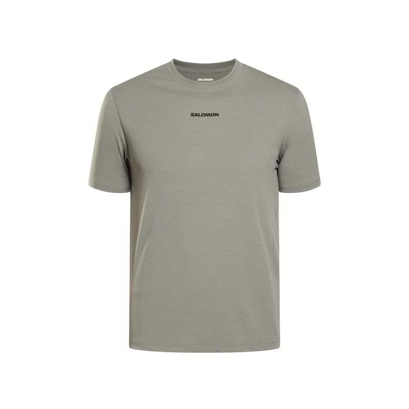 SALOMON T Shirts Men's Khaki Crew Neck Moderate