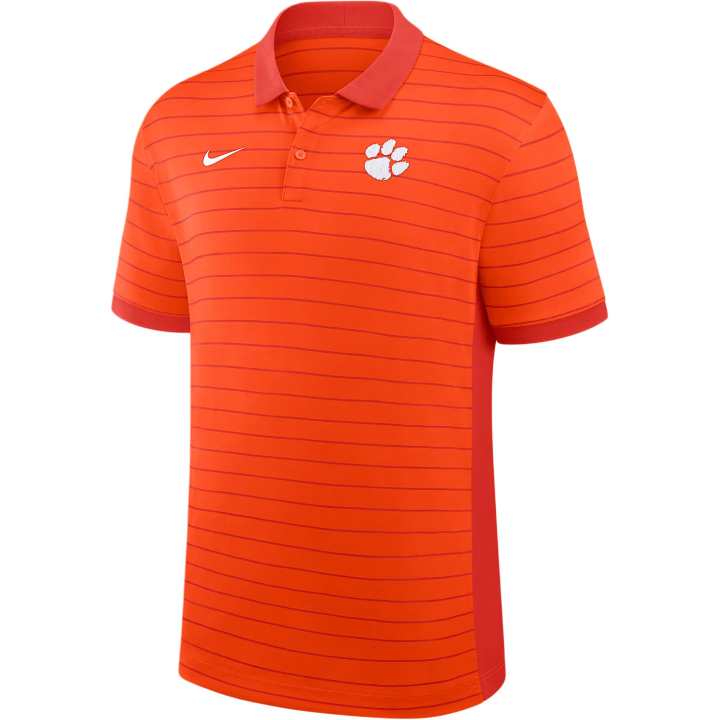 Nike Nike Clemson Sideline Victory Stripe Men's Nike Dri FIT College Polo