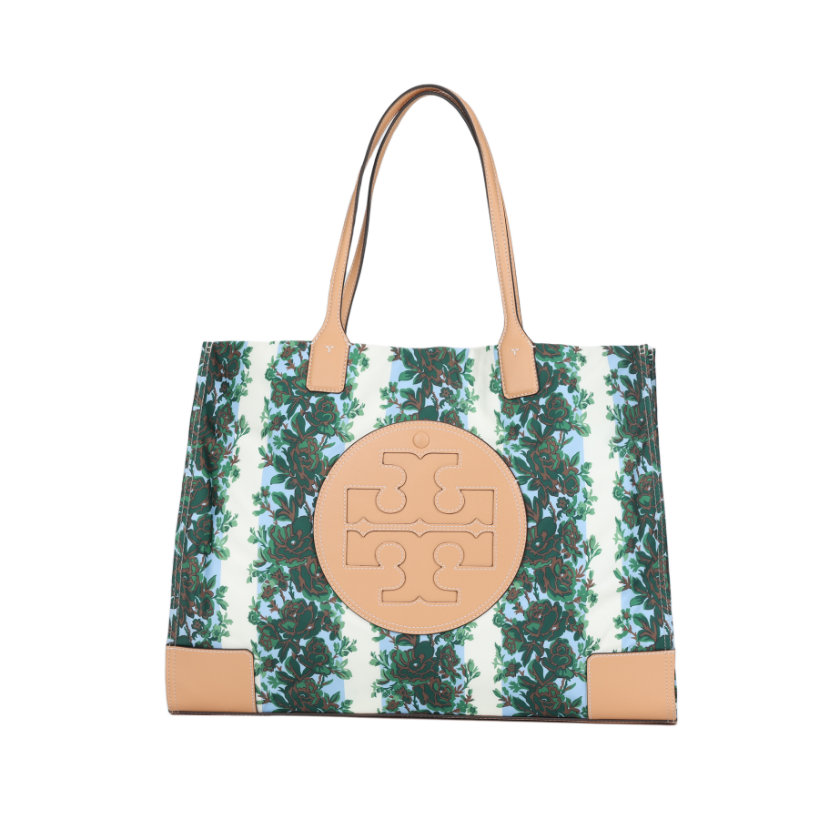 TORY BURCH Ella Artificial Leather, Nylon, Polyester Tote Bag, Shopping Bag, Shoulder Bag, Crossbody Bag, Handbag