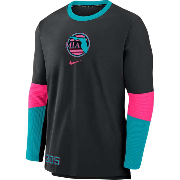 Nike Nike Miami Marlins Authentic Collection City Connect Player Men's Nike Dri-FIT Mlb Pullover Jacket