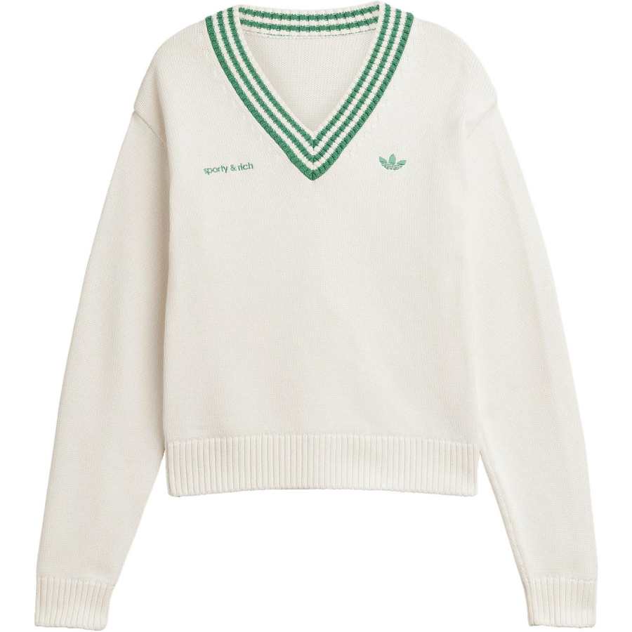 Adidas Originals Sporty & Rich V Neck Sweater