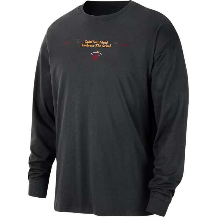 Nike Nike Miami Heat Courtside Men's Nike Nba Max90 Long-Sleeve T-Shirt