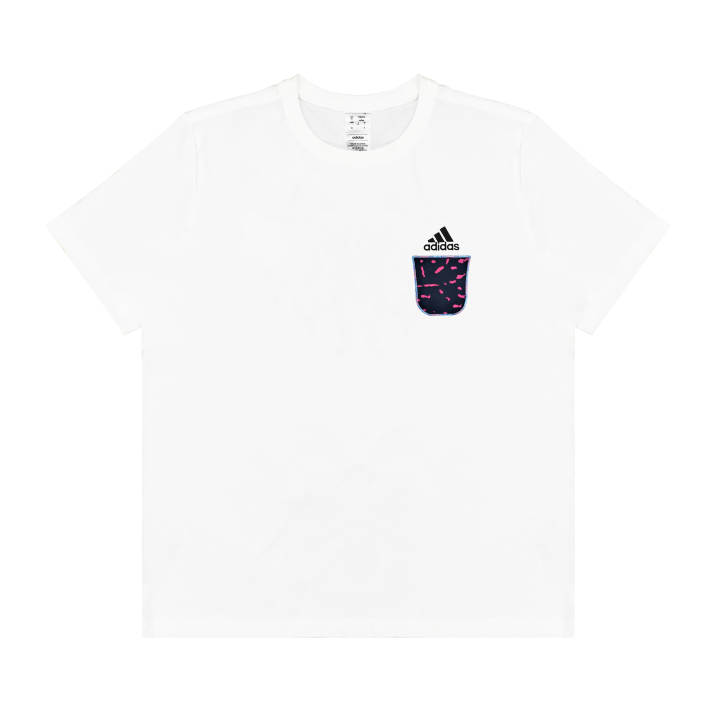 Adidas Adidas T Shirts Unisex White Crew Neck Moderate Straight Fit