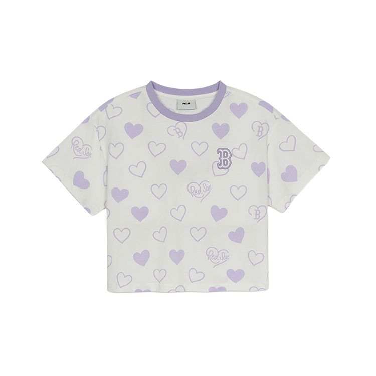 MLB KIDS T Shirt Heather Gray Light Purple Teenagers