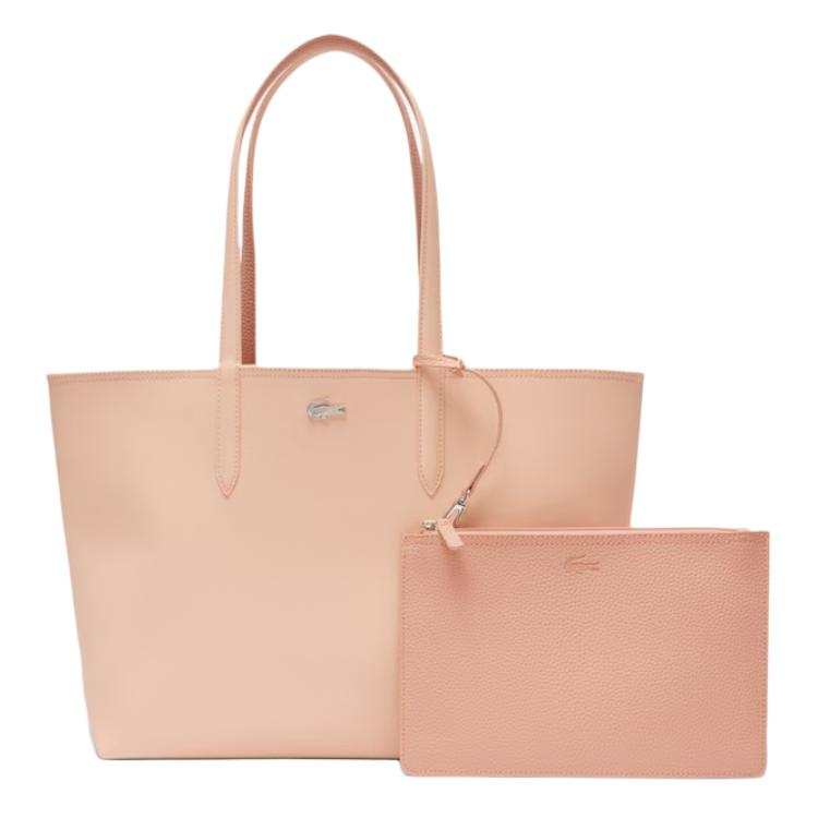 LACOSTE PVC Tote Bag, Shopping Bag, Shoulder Bag, Handbag Women's Angora Latte