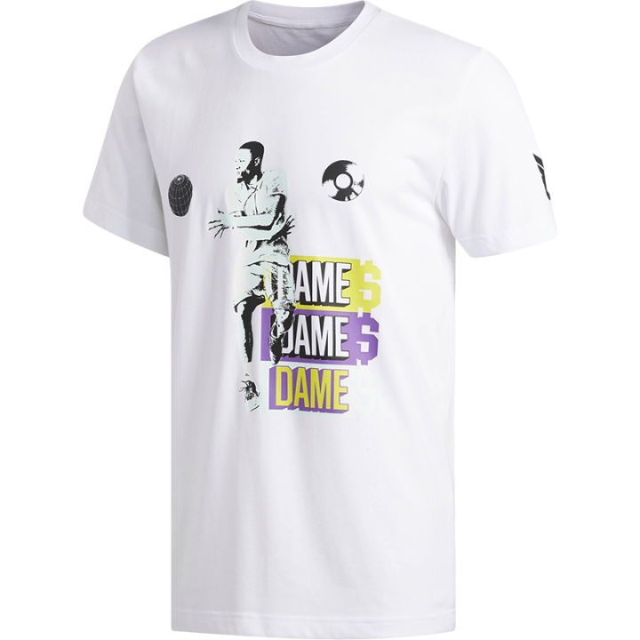 Adidas Adidas T Shirts Men's White Crew Neck Moderate