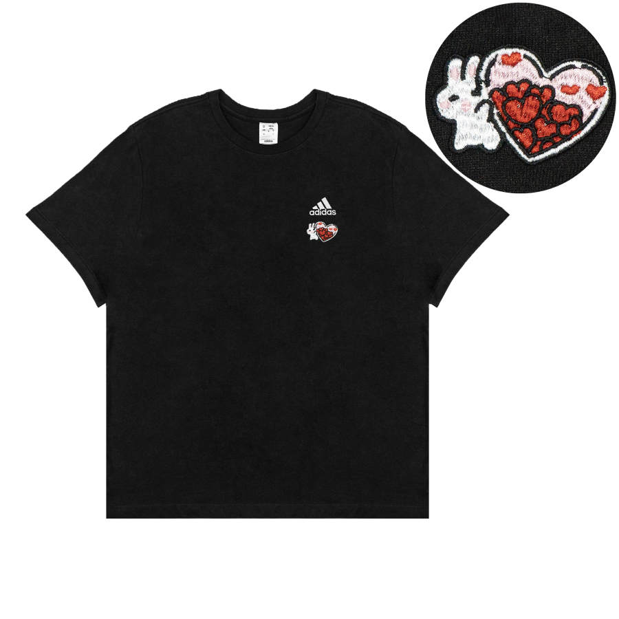 Adidas Adidas Extraordinary Casual Sports Comfortable And Breathable Crew Neck Short Sleeved T Shirts Unisex Black