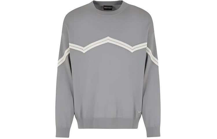 EMPORIO ARMANI Stripe detail Wool Jumper