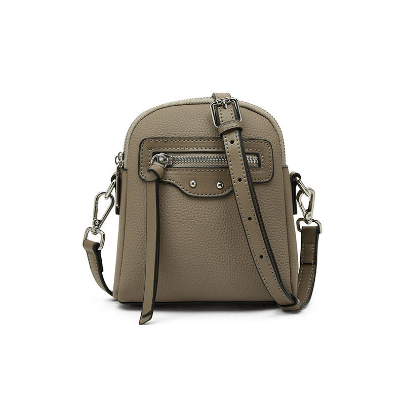 LAORENTOU Cow Leather Crossbody Bags Women's Ecru/Black/Gray