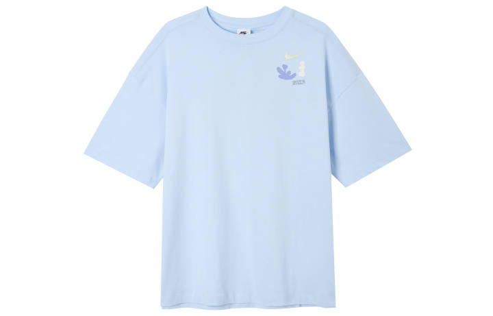 Nike Nike Women'ss Retro Hand-Drawn Drop Shoulder T-Shirt Blue