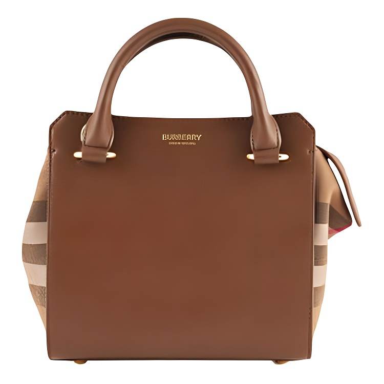 Burberry Cow Leather Handbag Women's Brown
