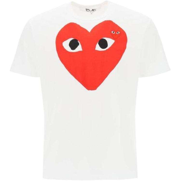 CDG Play Comme Des Garcons Play Red Heart Emblem T shirt