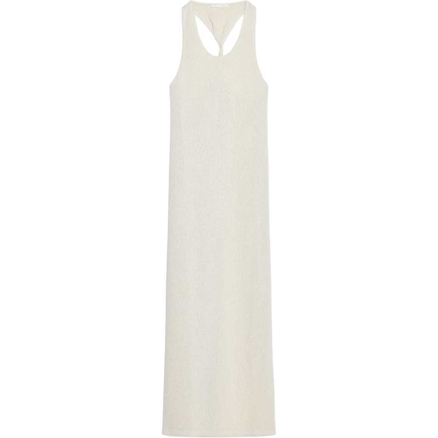 ZARA Sleeveless Dresses Women's Sand Crew Neck Moderate Long