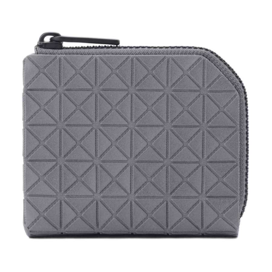 ISSEY MIYAKE Zip Around Closure Cotton Card Holder, Wallet Unisex Gray