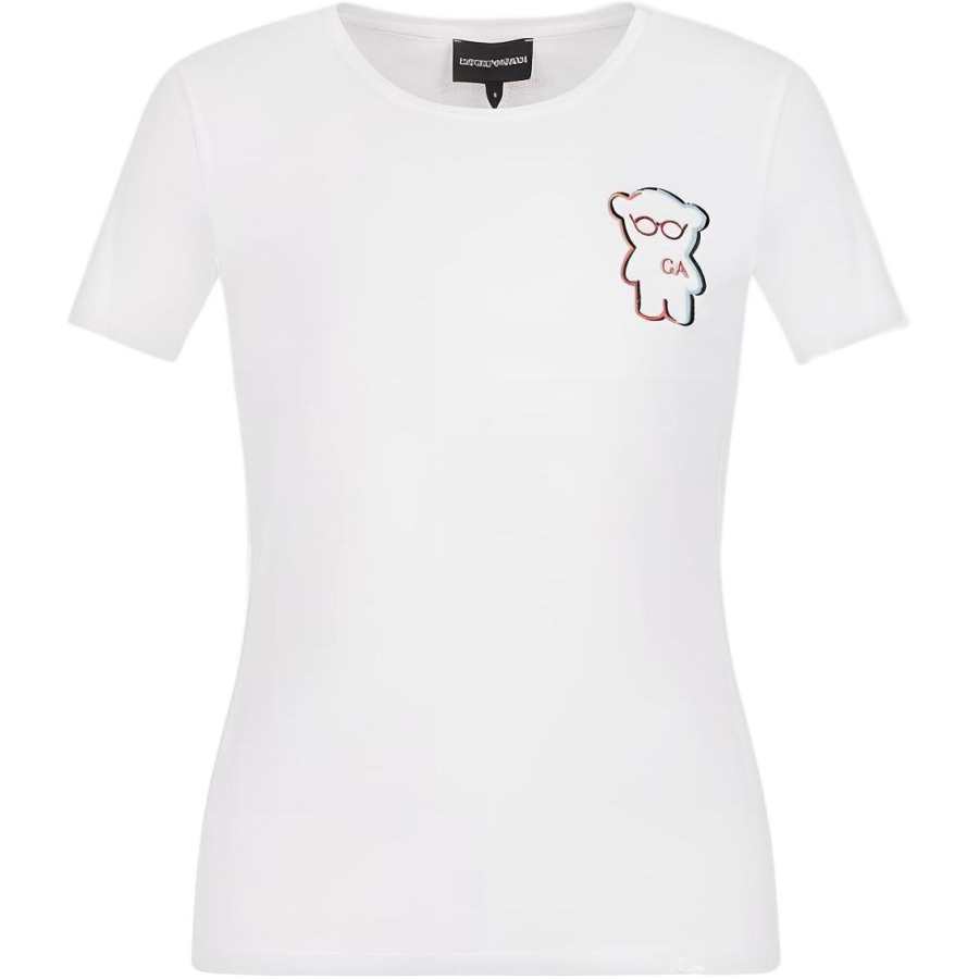 EMPORIO ARMANI T Shirts Women's White Crew Neck Moderate