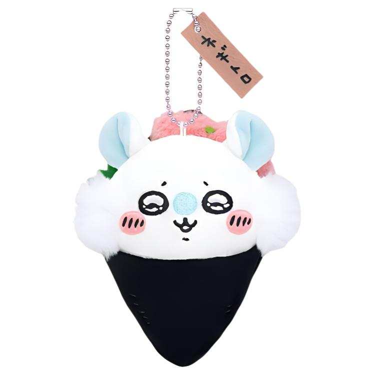 Chiikawa Chiikawa Polyester Bag Charm Bag Merch Unisex White & Black