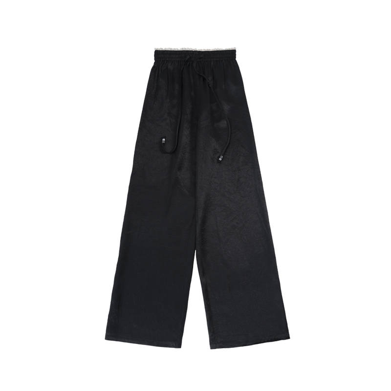 XIANGYING Casual Pants Women's Moderate Wide Leg Pants