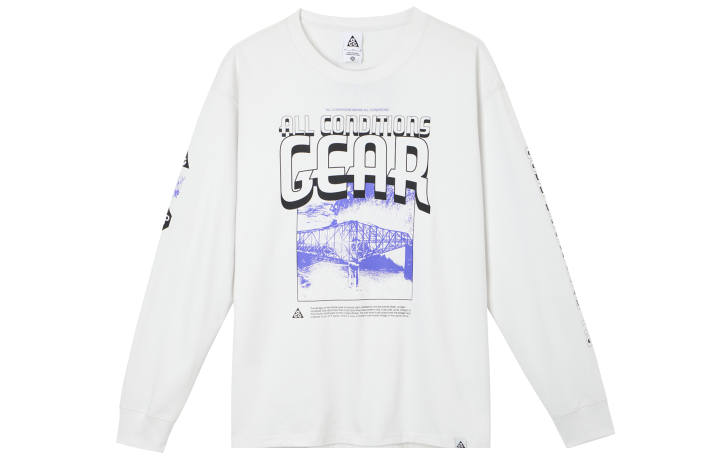 Nike Nike ACG T Shirts Men's White Crew Neck Moderate Straight Fit