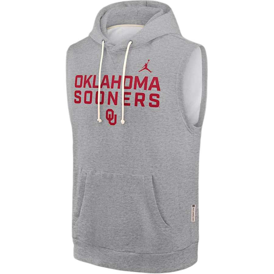 Jordan Jordan Oklahoma Sideline Men's Jordan Brand Dri FIT College Sleeveless Pullover Hoodie