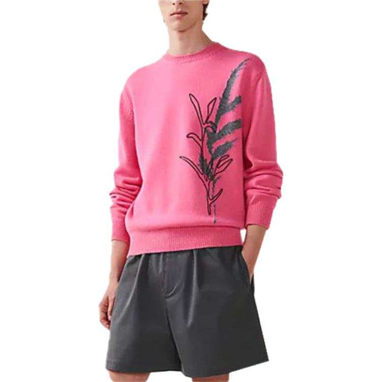 HERMES HERMES Sweaters Men's Pink Crew Neck Moderate Other