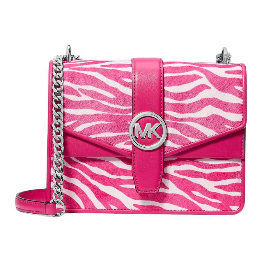 MICHAEL KORS Greenwich Calf Hair Shoulder Bag, Crossbody Bag Small Women's Dragon Fruit